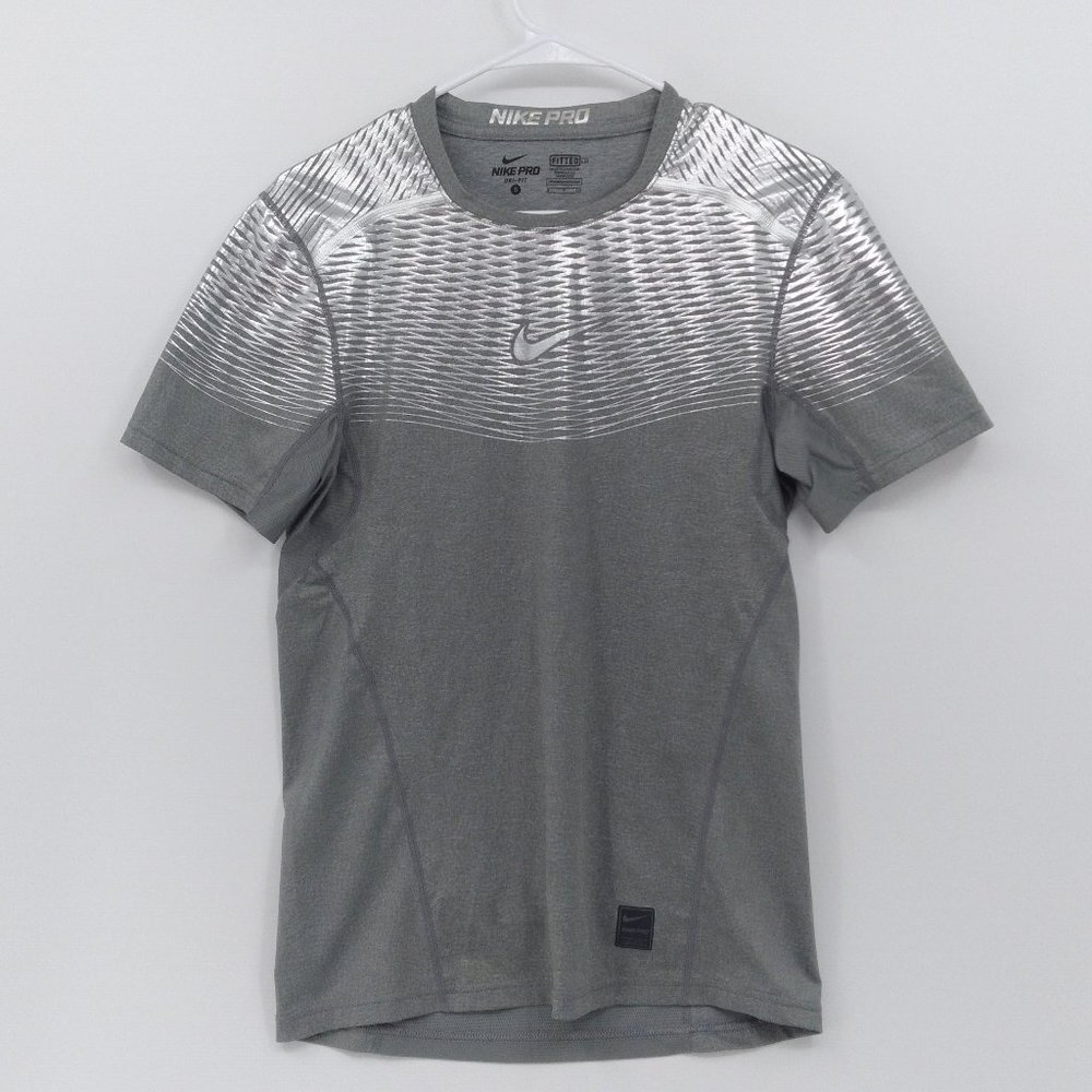 Nike Hypercool Max Short Sleeve Shirt Gray Size S